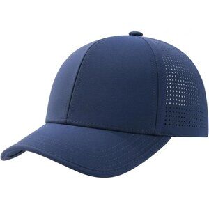 Men's Navy 90% Nylon, 10% Spandex Structured Baseball Side Laser Cap